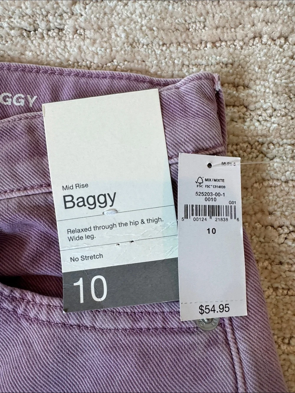 NWT GAP Kids Purple Baggy Jeans